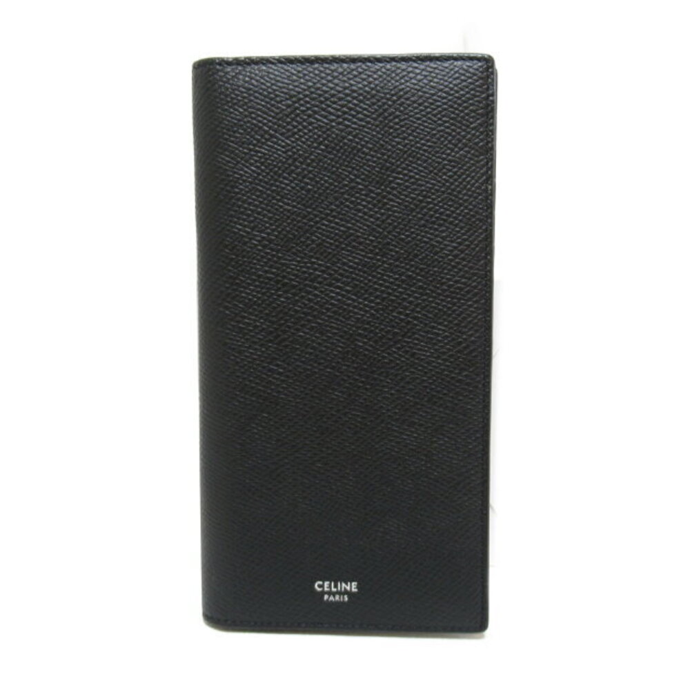 Celine Black Long Leather Wallet fold Bi - Picture 2 of 10